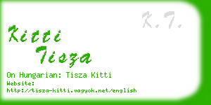 kitti tisza business card